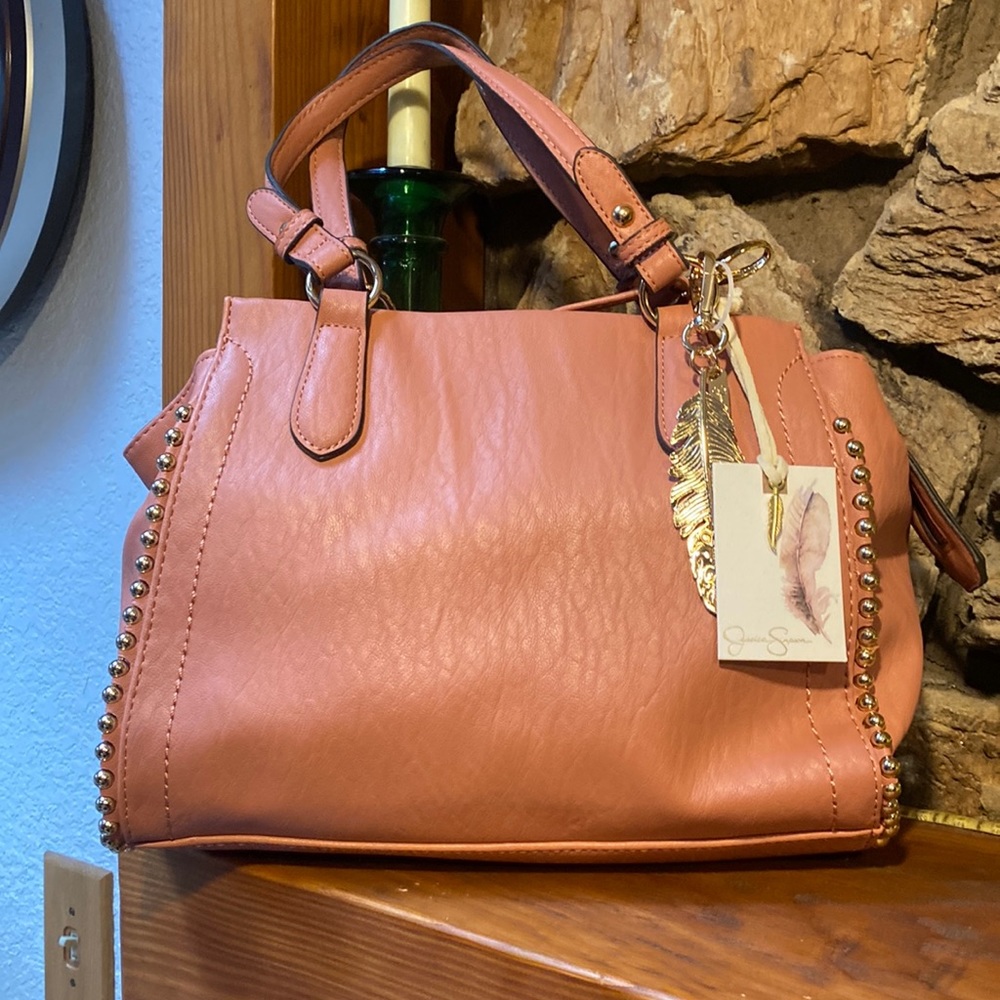 NWT Jessica Simpson handle w/ crossbody strap. Camel color